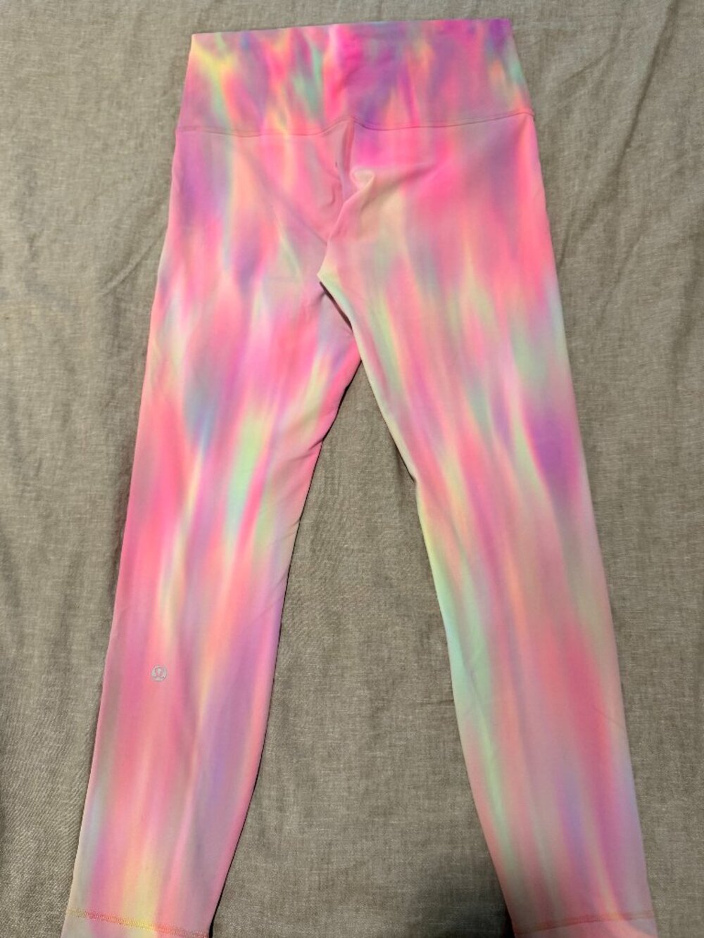 Rare Lululemon Wunder Train High-Rise Tight 25” Psychedelic Wash Multi Size 10 - Picture 2 of 5
